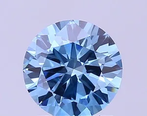 1.12ct ROUND Fancy Vivid Blue VVS2 Coloured Lab diamond