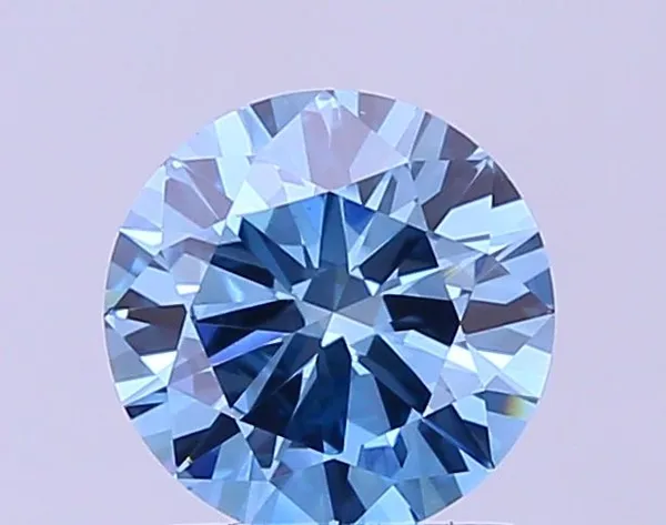 1.12ct ROUND Fancy Vivid Blue VVS2 Coloured Lab diamond