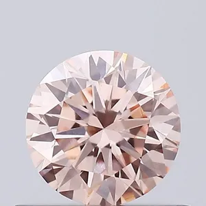 0.42ct ROUND Fancy Light Orange Pink VVS2 Coloured Lab diamond