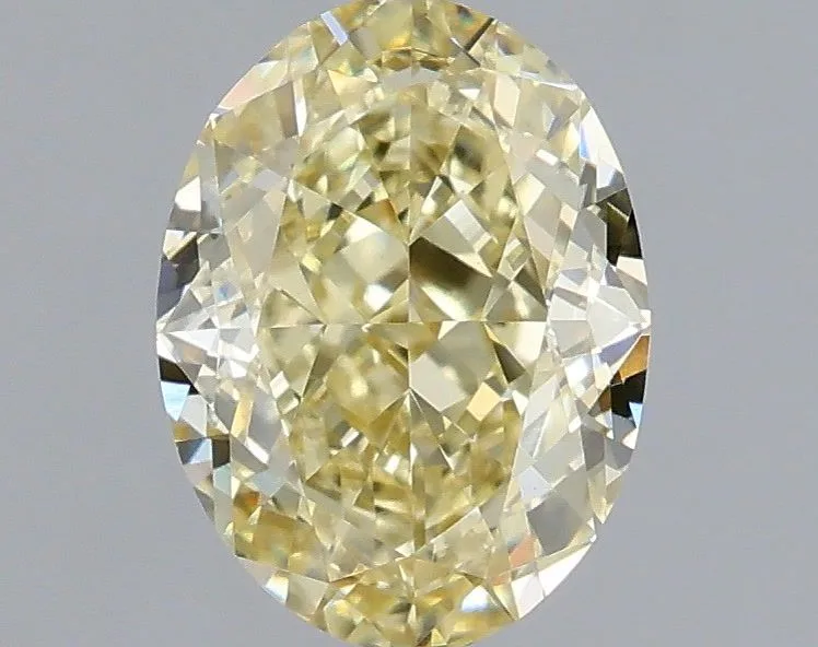1.00ct OVAL Fancy Yellow VVS2 Coloured Lab diamond