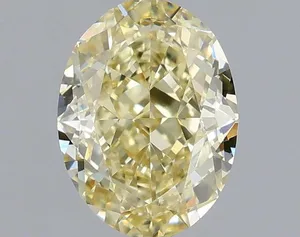 1ct OVAL Fancy Yellow VVS2 Coloured Lab diamond