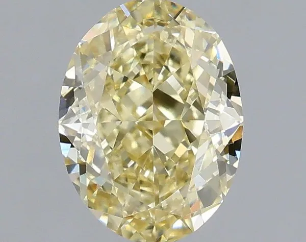 1ct OVAL Fancy Yellow VVS2 Coloured Lab diamond