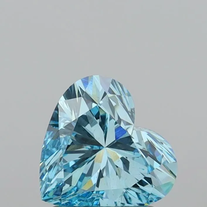 1.56ct HEART Fancy Vivid Blue VS2 Coloured Lab diamond