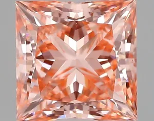 1.1ct PRINCESS Fancy Vivid Pink VS1 Coloured Lab diamond