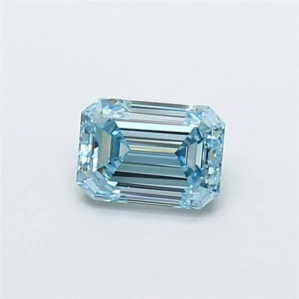 1.02ct EMERALD Fancy Intense Blue VS1 Coloured Lab diamond