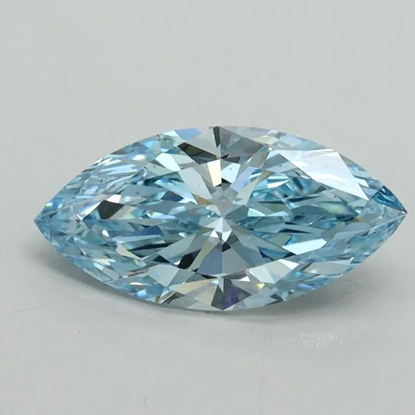 1.03ct MARQUISE Fancy Vivid Blue VS1 Coloured Lab diamond
