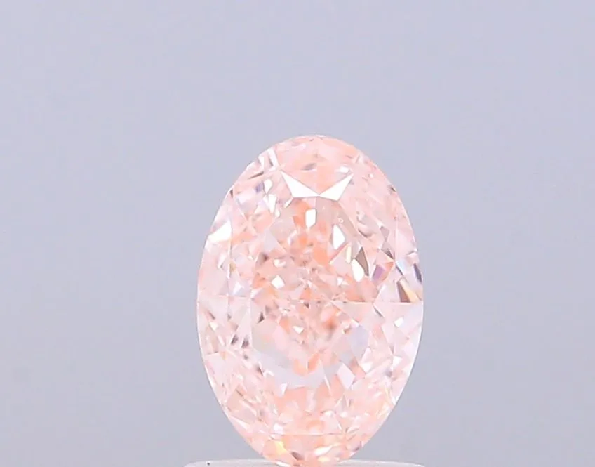 1.05ct OVAL Fancy Intense Pink VS2 Coloured Lab diamond