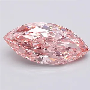 2.82ct MARQUISE Fancy Intense Orangey Pink VS2 Coloured Lab diamond