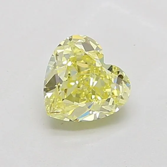 1.01ct HEART Fancy Yellow VS1 Coloured Lab diamond