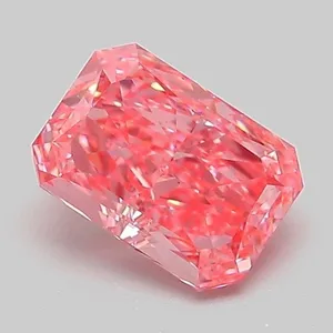 1.08ct RADIANT Fancy Vivid Pink VS1 Coloured Lab diamond