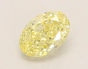 1.07ct OVAL Fancy Yellow VS1 Coloured Lab diamond