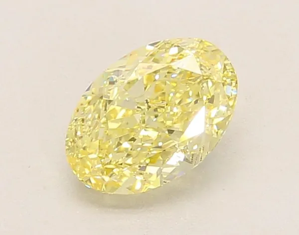 1.07ct OVAL Fancy Yellow VS1 Coloured Lab diamond