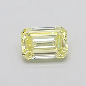 1.02ct EMERALD Fancy Light Yellow VS2 Coloured Lab diamond