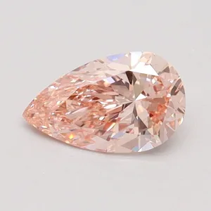 0.55ct PEAR Fancy Pink VS1 Coloured Lab diamond