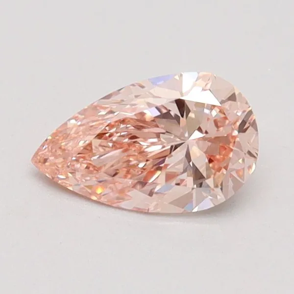 0.55ct PEAR Fancy Pink VS1 Coloured Lab diamond