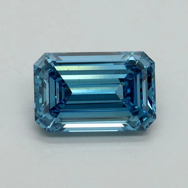 1.05ct EMERALD Fancy Vivid Blue VS1 Coloured Lab diamond