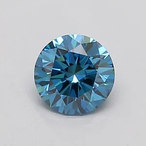0.53ct ROUND Fancy Vivid Blue VS2 Coloured Lab diamond