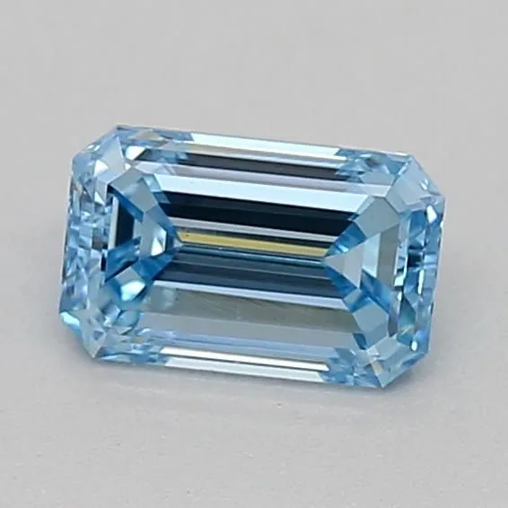 0.31ct EMERALD Fancy Intense Blue VS2 Coloured Lab diamond