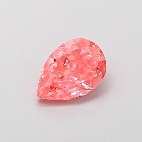 0.62ct PEAR Fancy Vivid Pink VVS1 Coloured Lab diamond