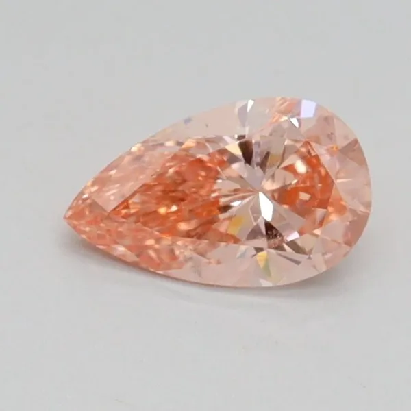 0.5ct PEAR Fancy Intense Pink SI1 Coloured Lab diamond
