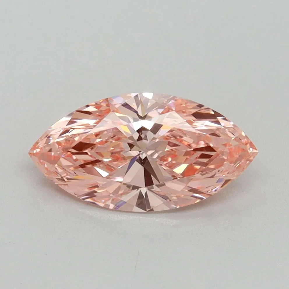 1.12ct MARQUISE Fancy Vivid Pink VVS2 Coloured Lab diamond