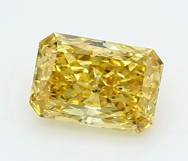1.25ct RADIANT Fancy Vivid Yellow VS2 Coloured Lab diamond