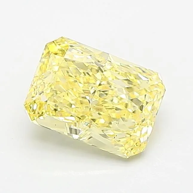 1.23ct RADIANT Fancy Intense Yellow VS2 Coloured Lab diamond