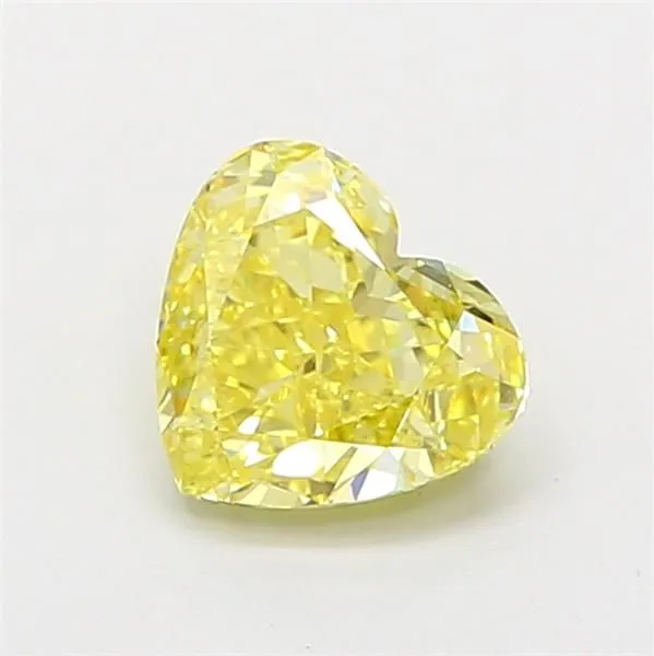 1.01ct HEART Fancy Intense Yellow VS1 Coloured Lab diamond