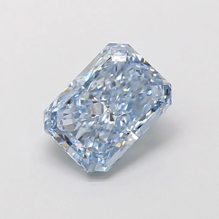 1.12ct RADIANT Fancy Vivid Blue VS2 Coloured Lab diamond