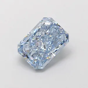 1.12ct RADIANT Fancy Vivid Blue VS2 Coloured Lab diamond