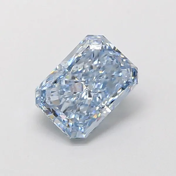 1.12ct RADIANT Fancy Vivid Blue VS2 Coloured Lab diamond