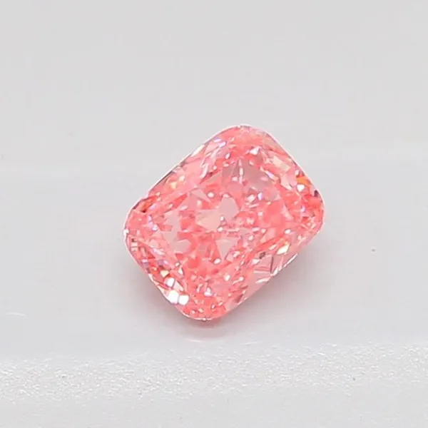 1.09ct CUSHION Fancy Vivid Pink VVS2 Coloured Lab diamond