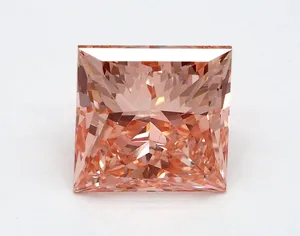 3.01ct PRINCESS Fancy Vivid Pink VS2 Coloured Lab diamond
