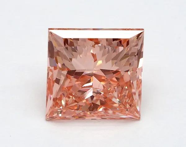 3.01ct PRINCESS Fancy Vivid Pink VS2 Coloured Lab diamond