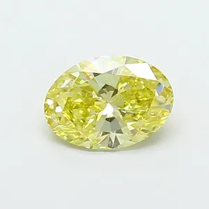 0.92ct OVAL Fancy Yellow VS1 Coloured Lab diamond