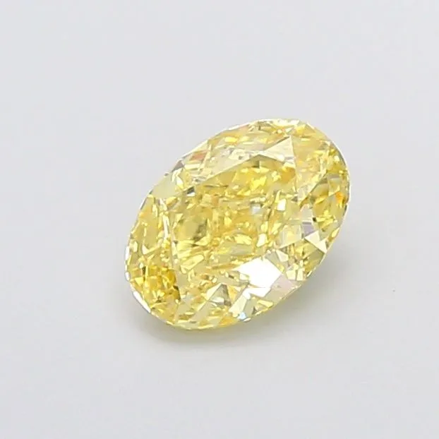1.00ct OVAL Fancy Intense Yellow VVS2 Coloured Lab diamond