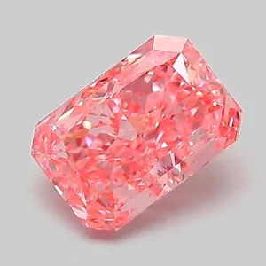 1.11ct RADIANT Fancy Vivid Pink VVS2 Coloured Lab diamond