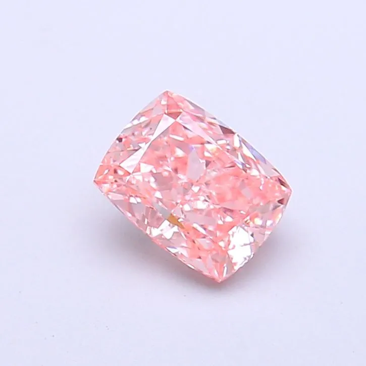 0.95ct CUSHION Fancy Vivid Pink VS1 Coloured Lab diamond