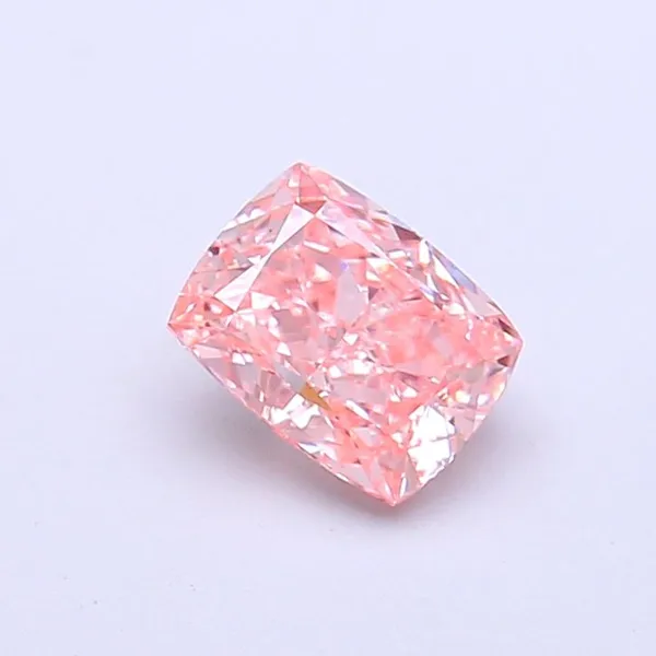 0.95ct CUSHION Fancy Vivid Pink VS1 Coloured Lab diamond