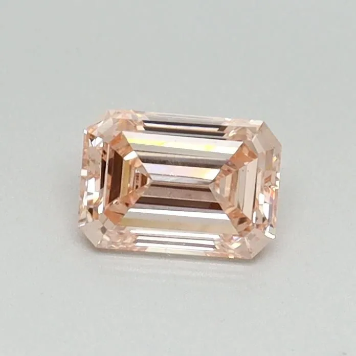 0.41ct EMERALD Fancy Intense Pink VS1 Coloured Lab diamond
