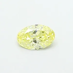 0.38ct OVAL Fancy Yellow VS2 Coloured Lab diamond