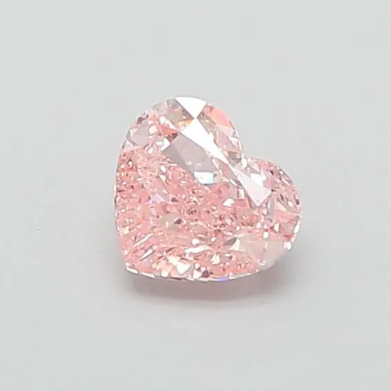1.01ct HEART Fancy Intense Pink VS1 Coloured Lab diamond