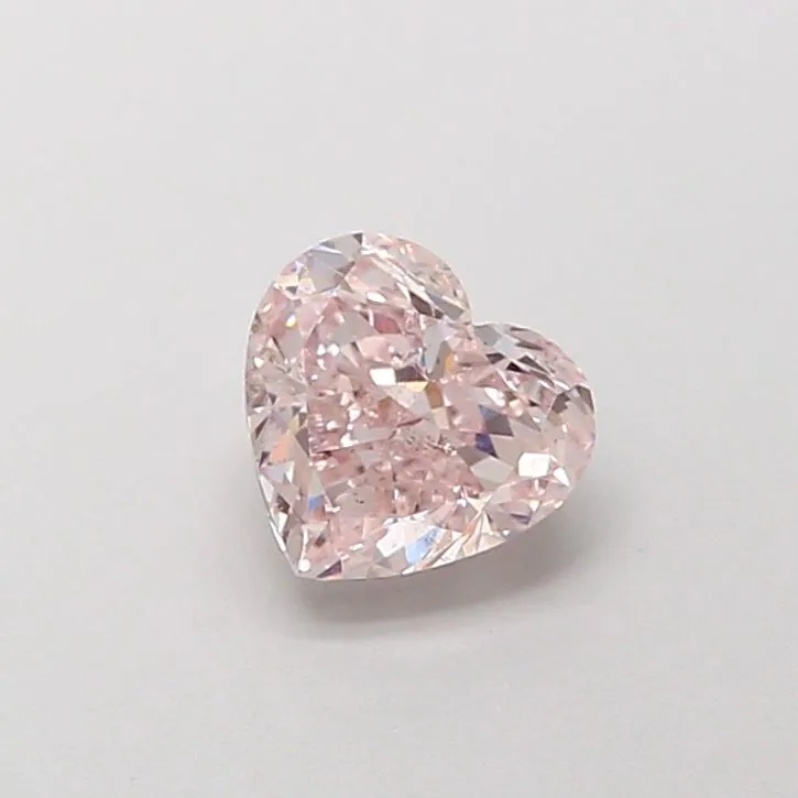 1.01ct HEART Fancy Light Brownish Pink SI1 Coloured Lab diamond