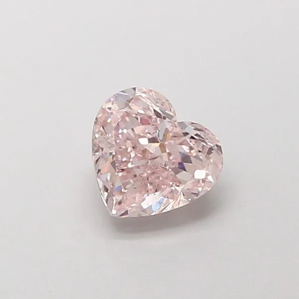1.01ct HEART Fancy Light Brownish Pink SI1 Coloured Lab diamond