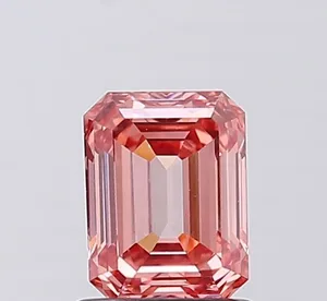 1.05ct EMERALD Fancy Vivid Pink VVS2 Coloured Lab diamond
