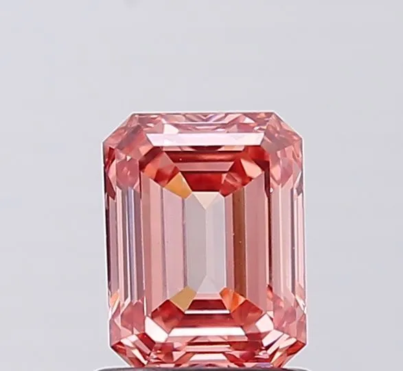 1.05ct EMERALD Fancy Vivid Pink VVS2 Coloured Lab diamond