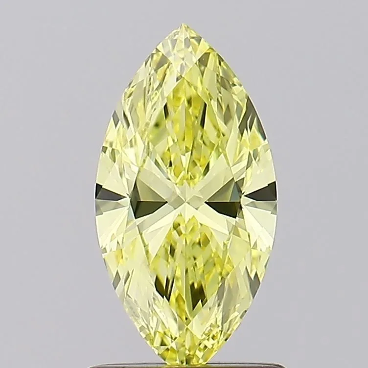 1.01ct MARQUISE Fancy Intense Yellow VVS2 Coloured Lab diamond
