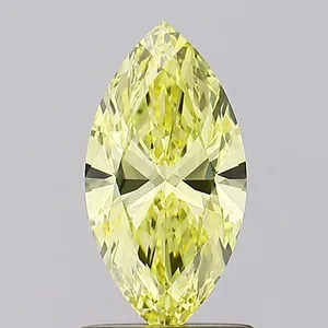 1.01ct MARQUISE Fancy Intense Yellow VVS2 Coloured Lab diamond