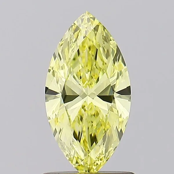 1.01ct MARQUISE Fancy Intense Yellow VVS2 Coloured Lab diamond