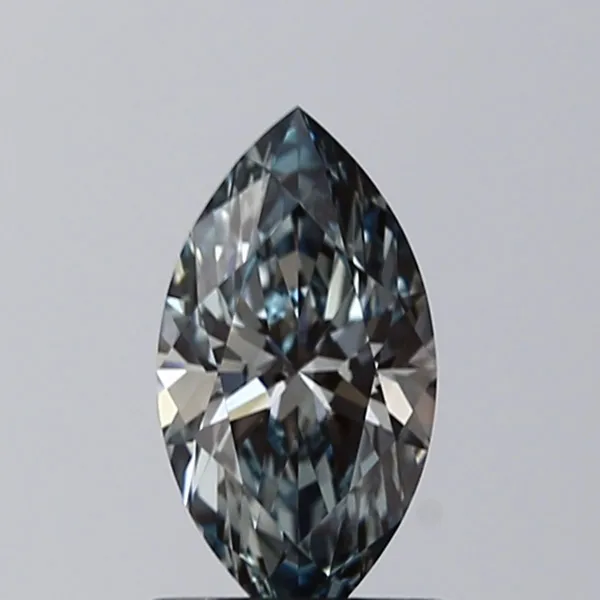 0.9ct MARQUISE Fancy Greenish Blue VS1 Coloured Lab diamond